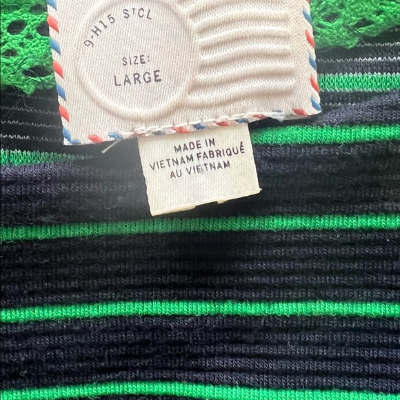 Anthropologie 9H15 Striped Lace sleeve tunic dress (L) - Picture 2 of 2